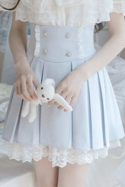 Elegant cape blouse + flared skirt