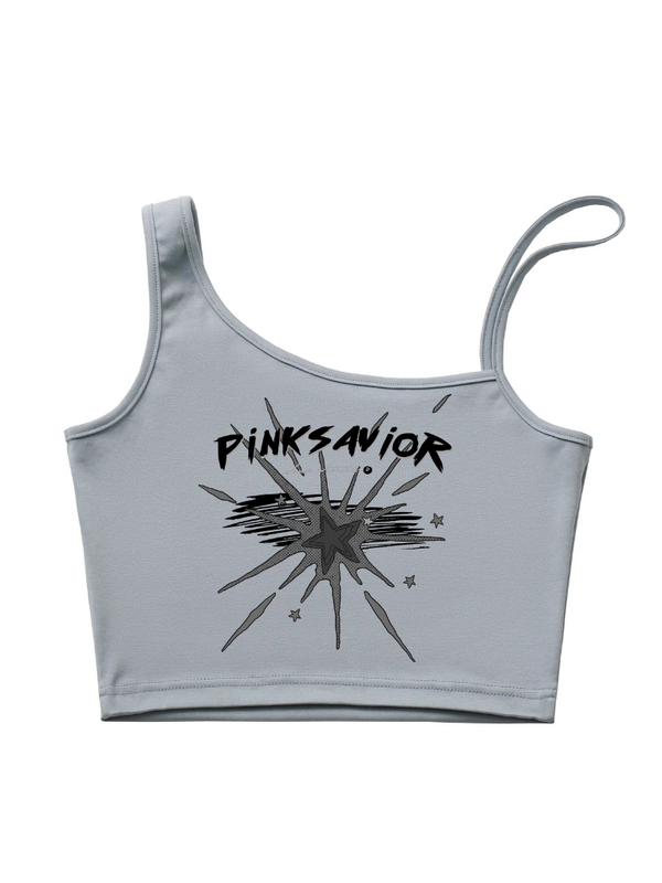 Cross design loose zip hoodie + cami top + pants