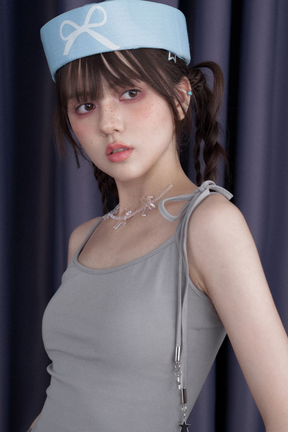 White Angel Wing Blouse + Inner Sleeveless Top