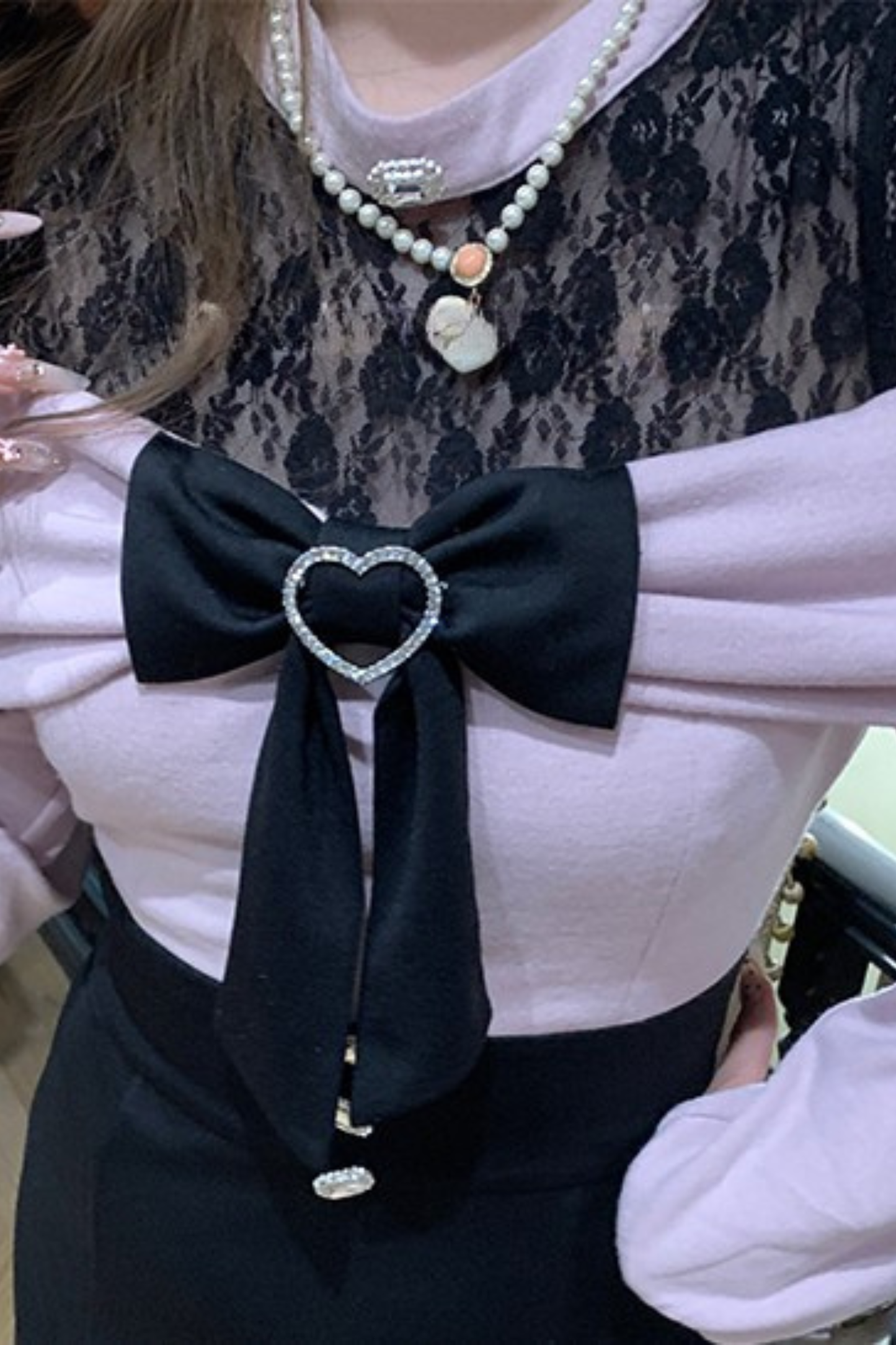 Lace Off-the-shoulder Ribbon Dress