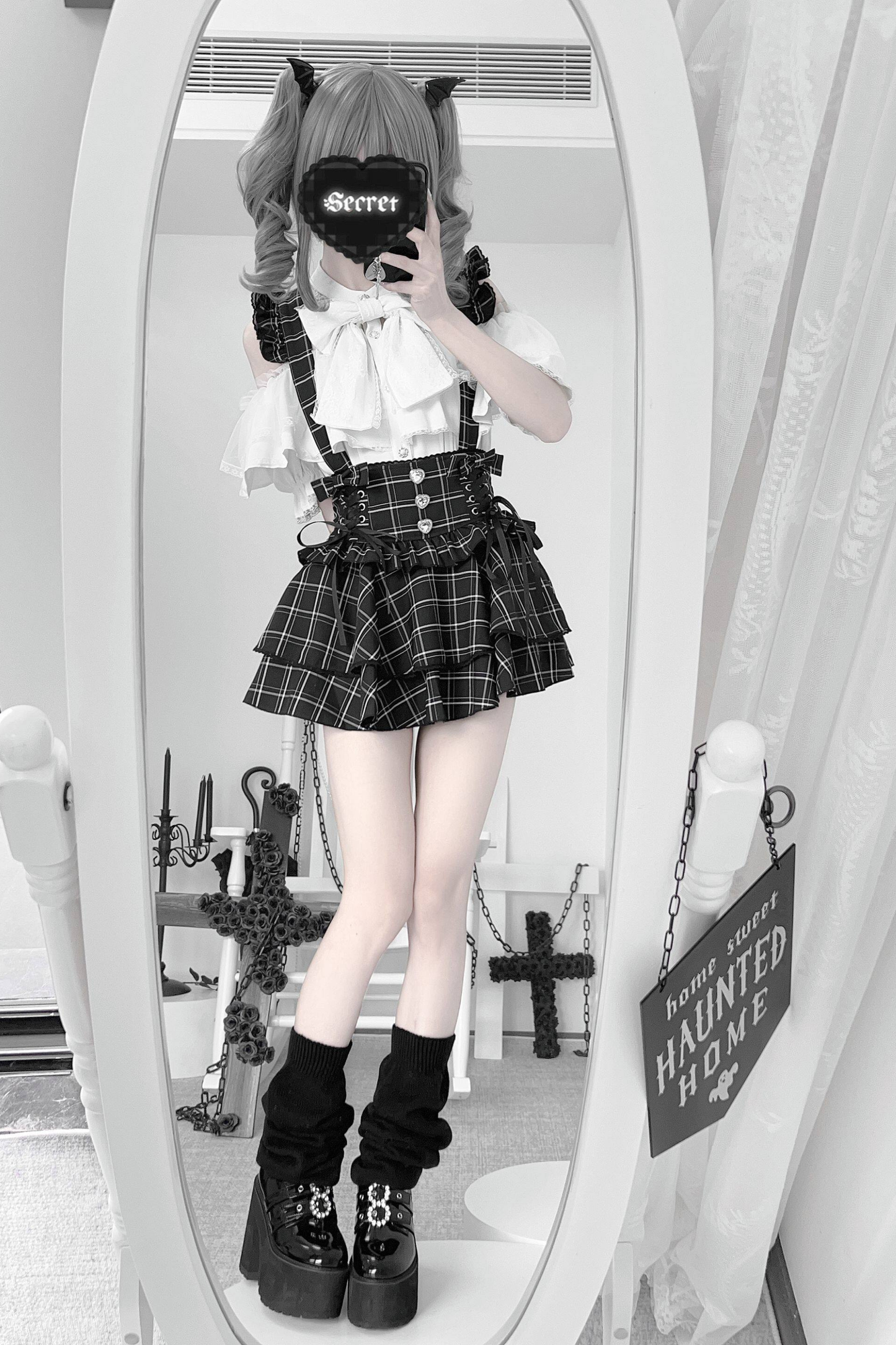 Misty Island Plaid Mini Skirt