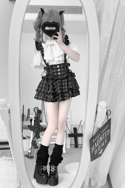 Misty Island Plaid Mini Skirt