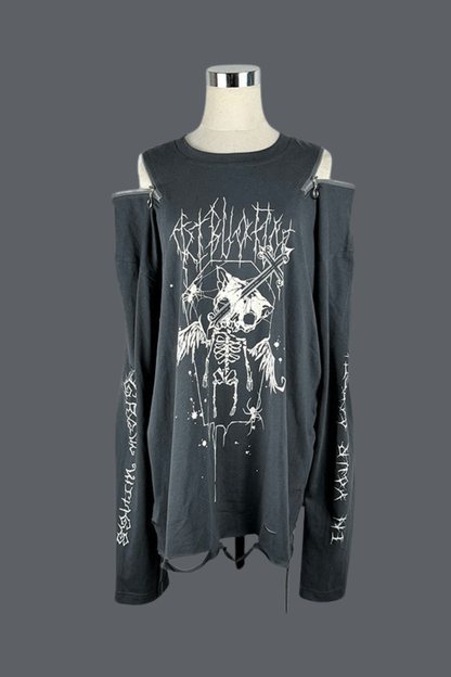 ピュアダークディストレストトップス