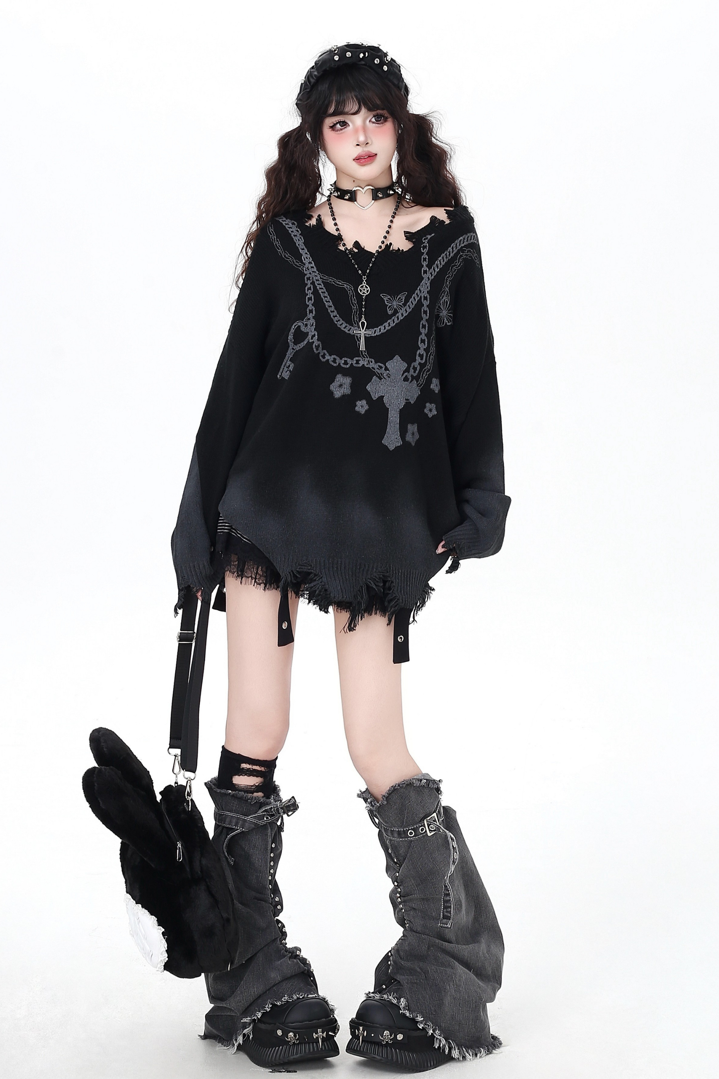 Gothic Chain Foundation Hall Subculture Sweater