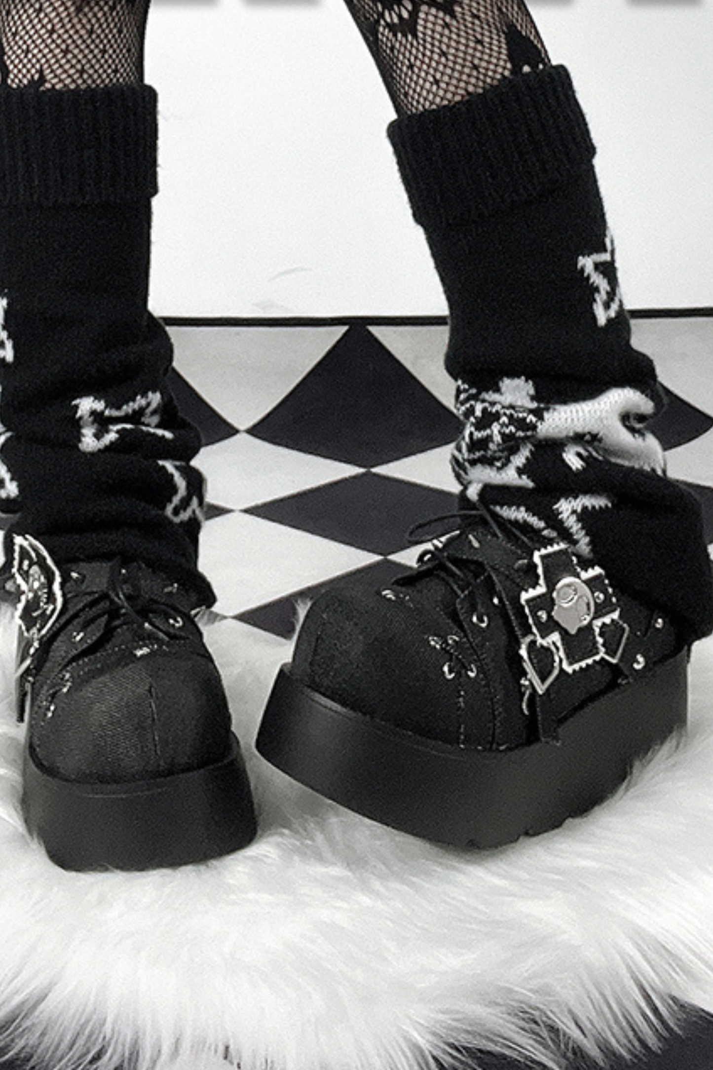 パンクスタイルプラットフォームシューズ