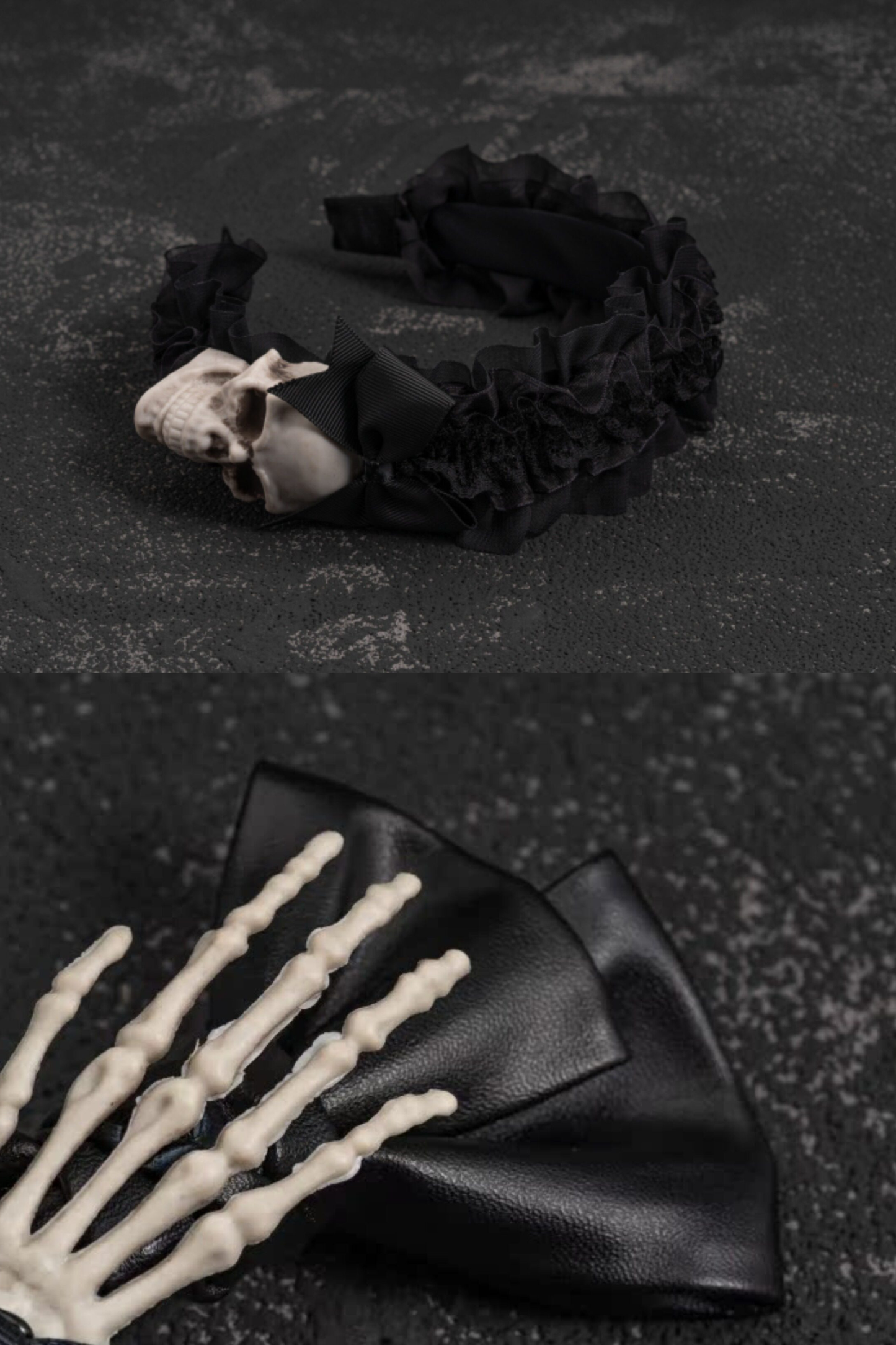 スカルリボンヘアーアクセサリー