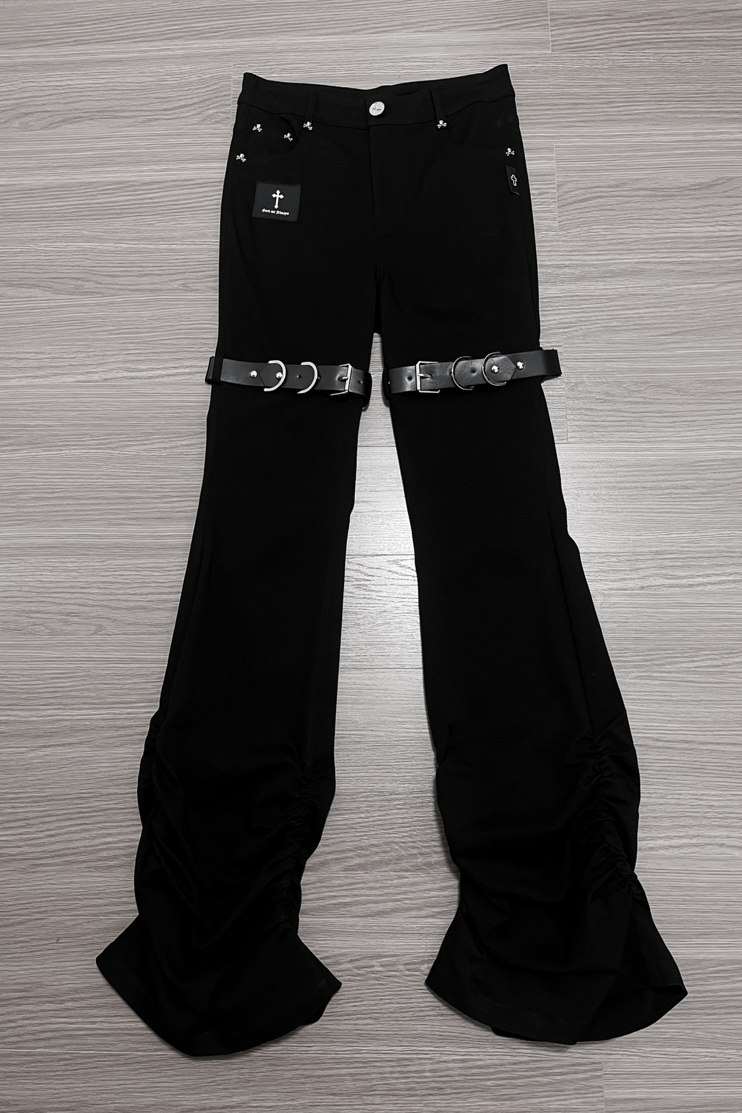 スカルスタッドスタックドパンツ