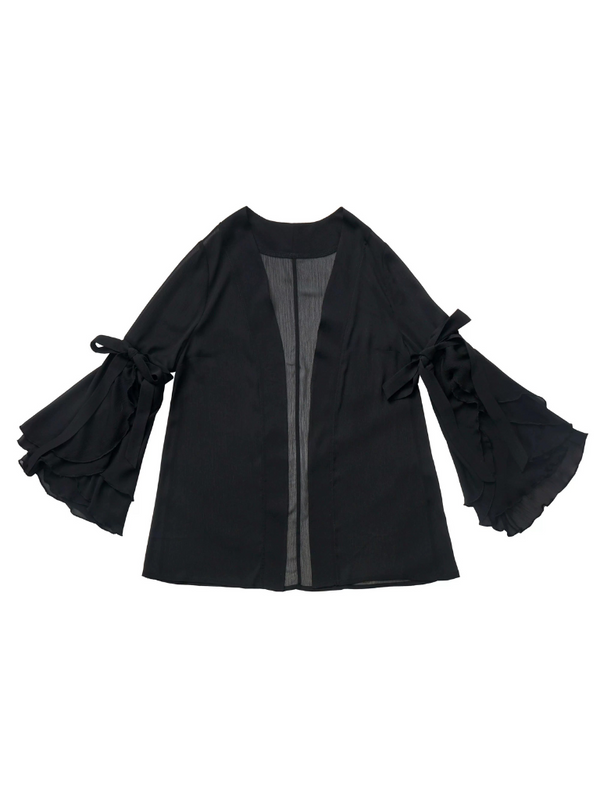 Calligraphy chiffon chiffon shirt + suspender top + skirt + dress