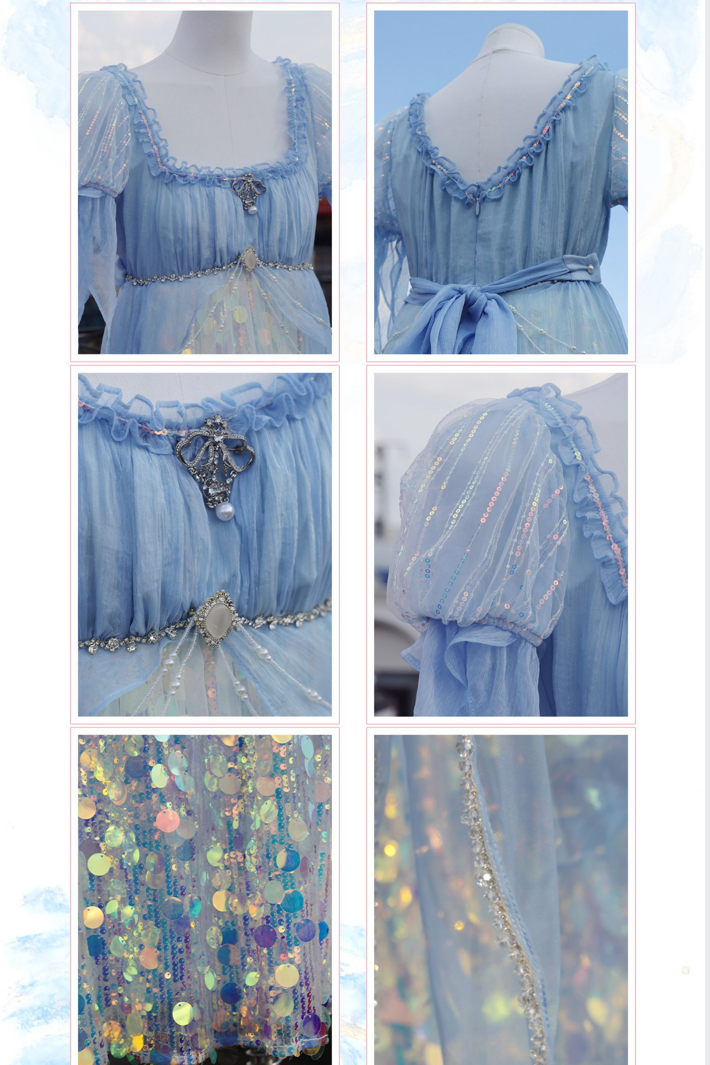 Mermaid Shining Blue Dress