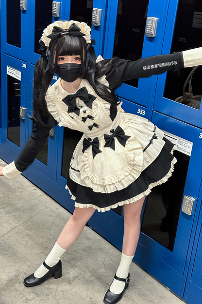 Little Maid Elegant Lolita Dress + Apron + Sleeve + Headband