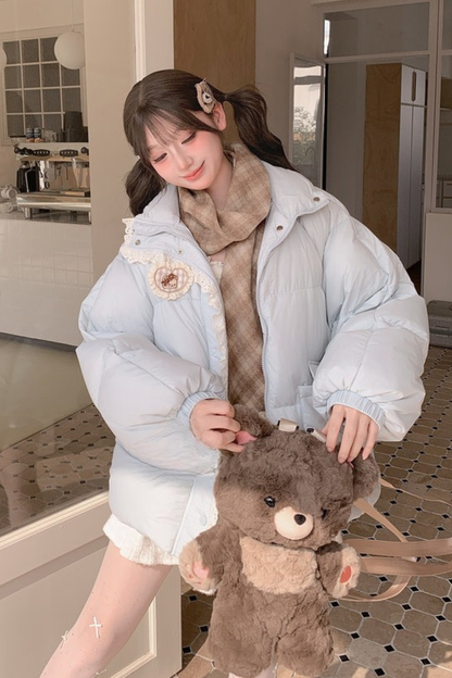 ベアイヤーフードダウンジャケット