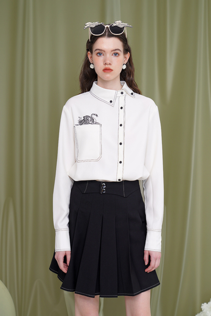 Swan genderless retro shirt