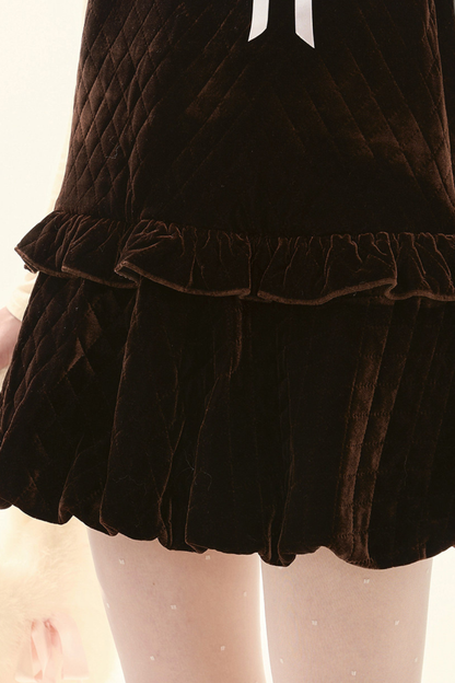 スウィートキルティングパフィードレス