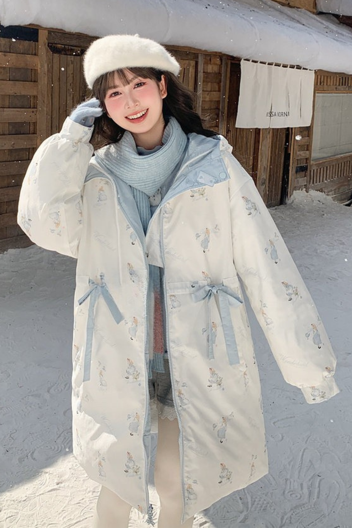 スイートリバーシブルロングダウンジャケット