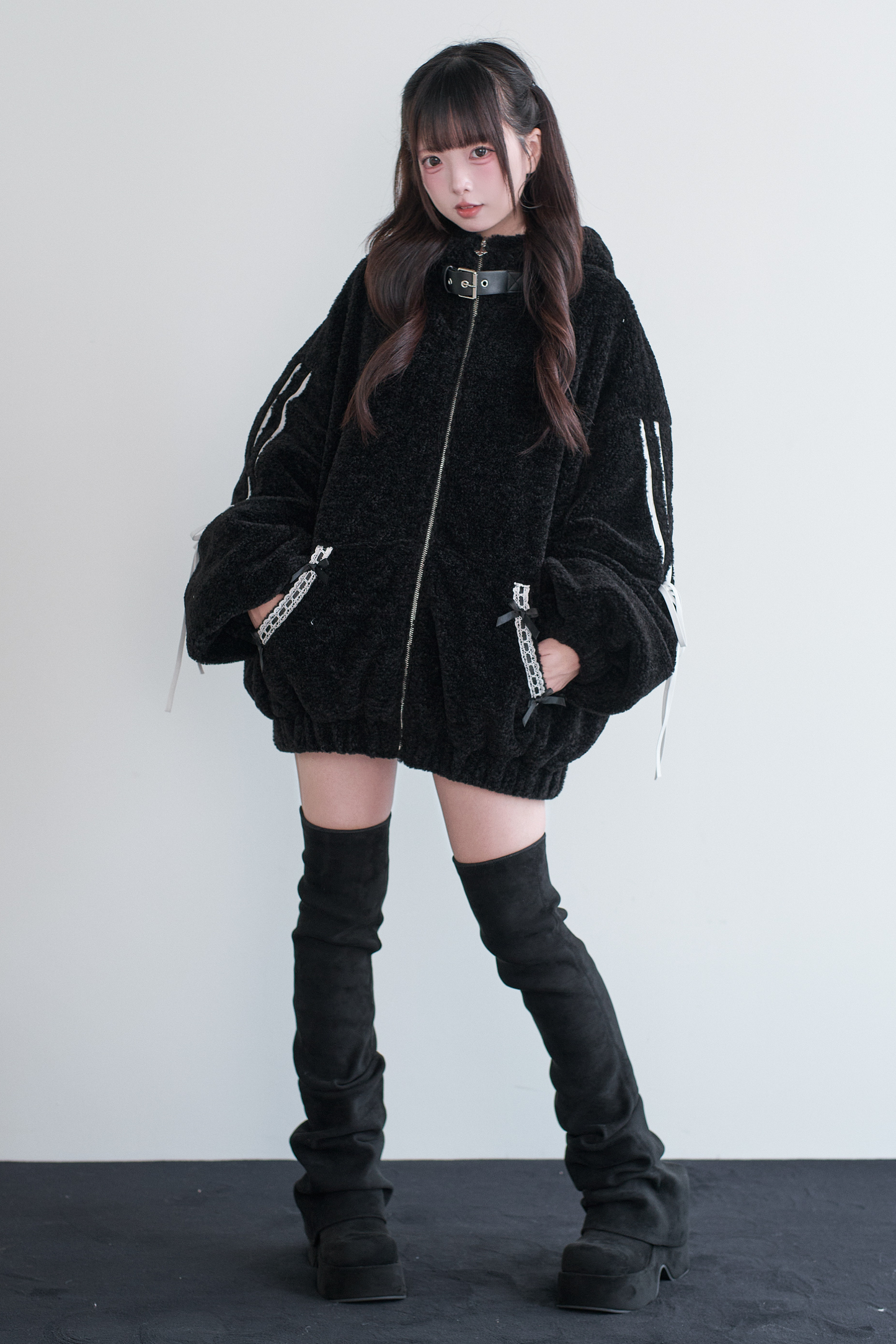 ラビットフードファーコート