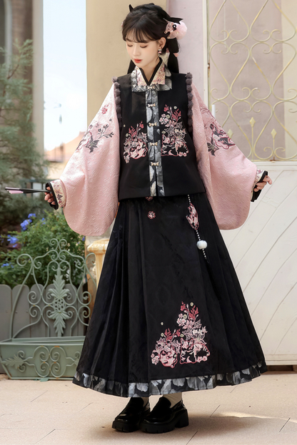 Dark Powder China Vest + Collar + Skirt