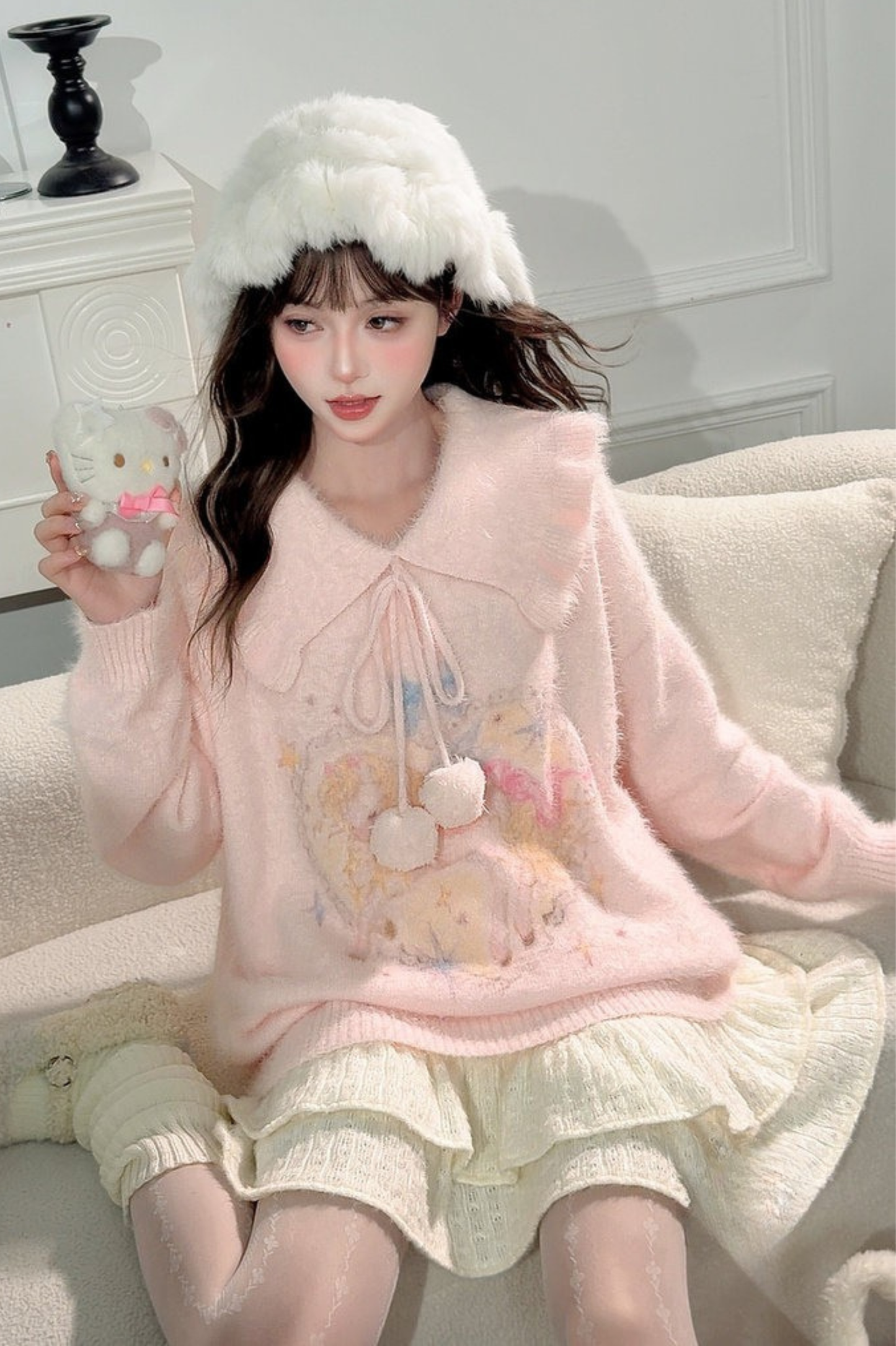 スノーボンボンアシメスカート