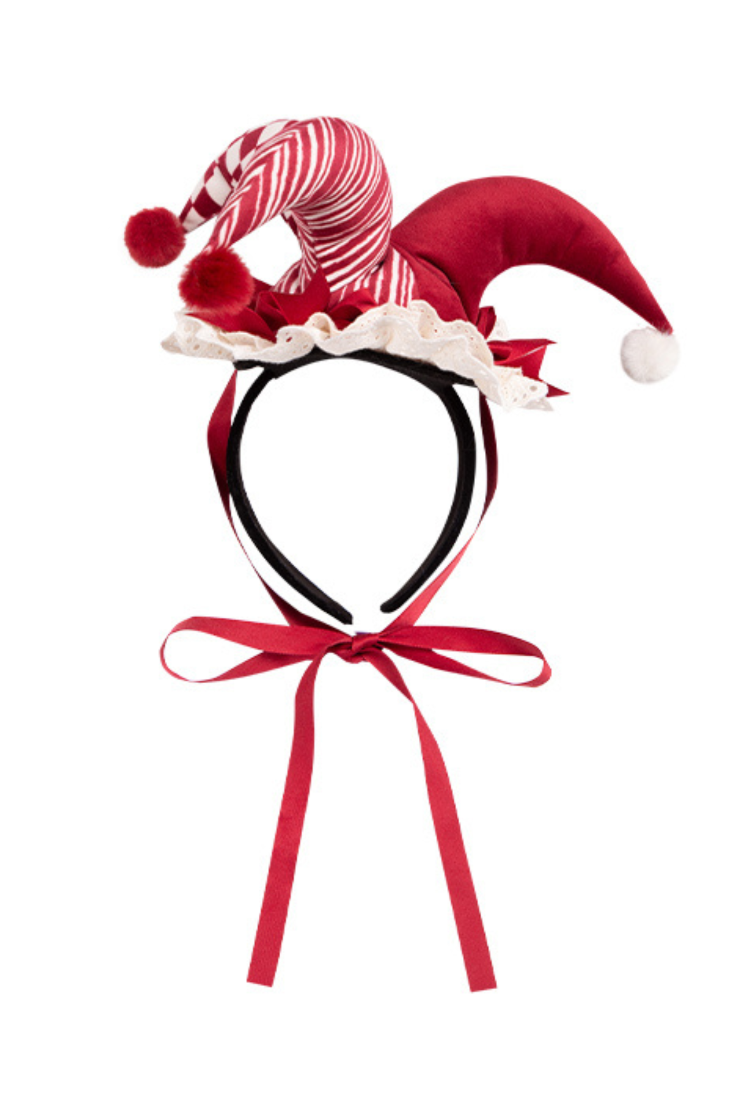 ドールサーカスピエロロリータドレス+カチューシャ+ベルト+リボン+カチューシャ+バッフル