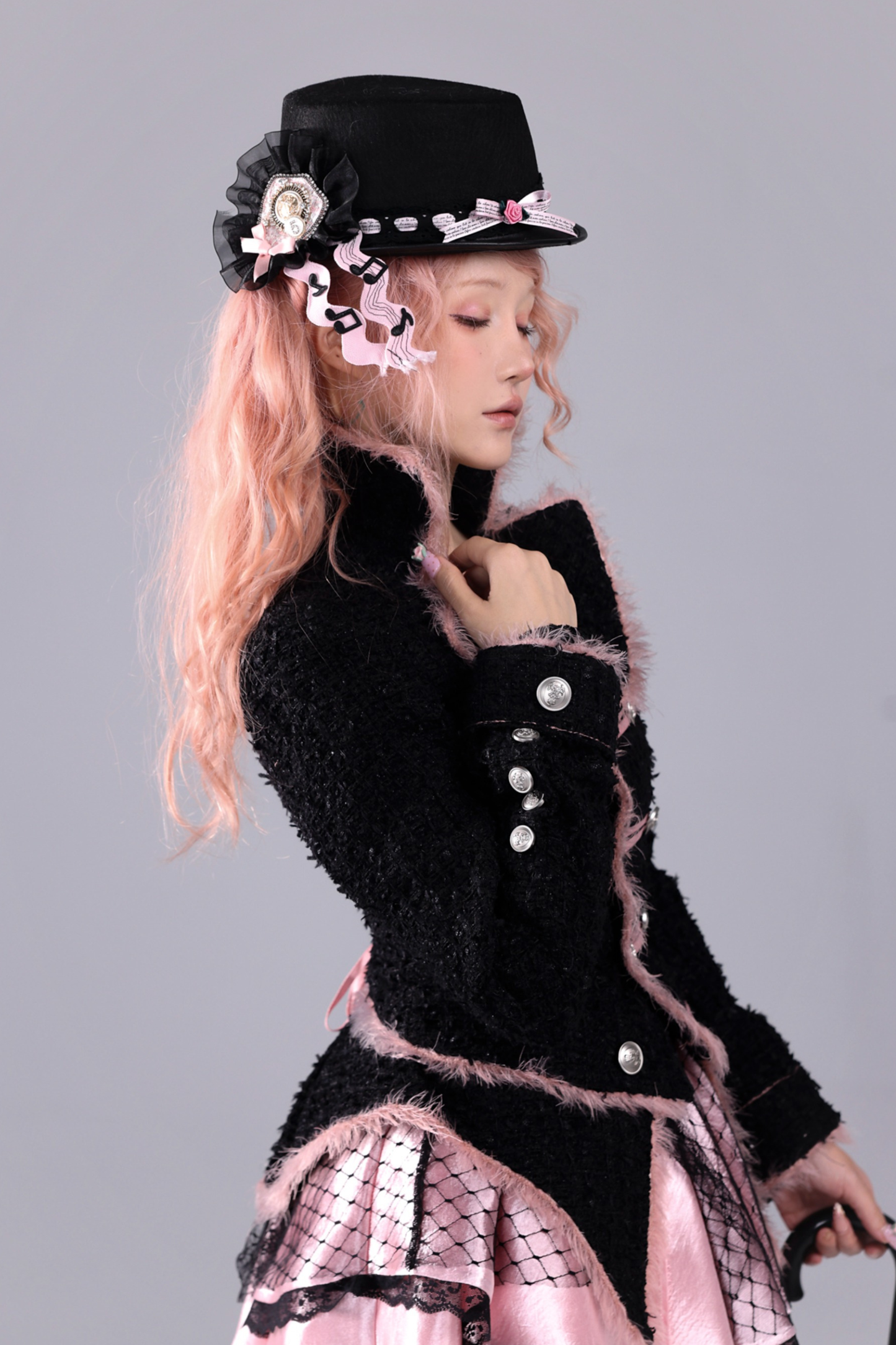 ブラックウールンファンタジージャケット