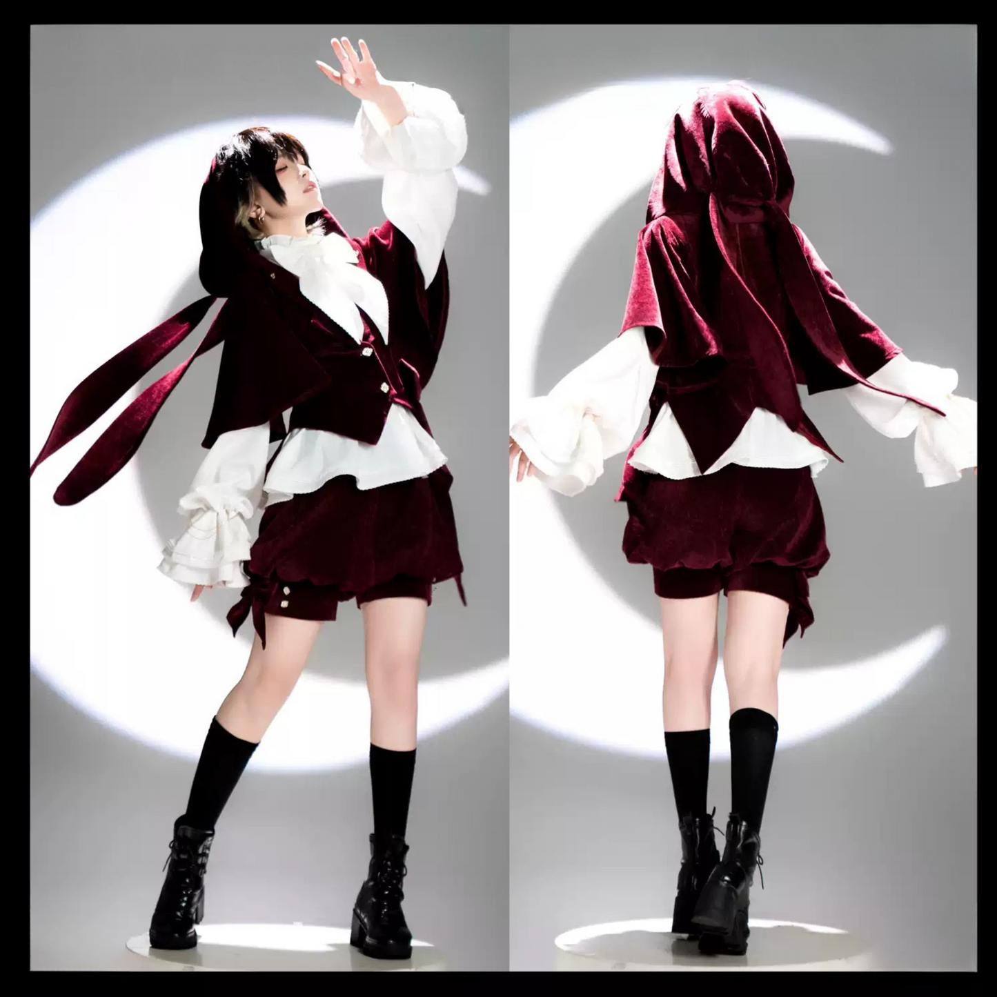 [May 27 reservation deadline] Hunting Rabbit Retro Red Bunny Ear Jacket + Vest + Shorts