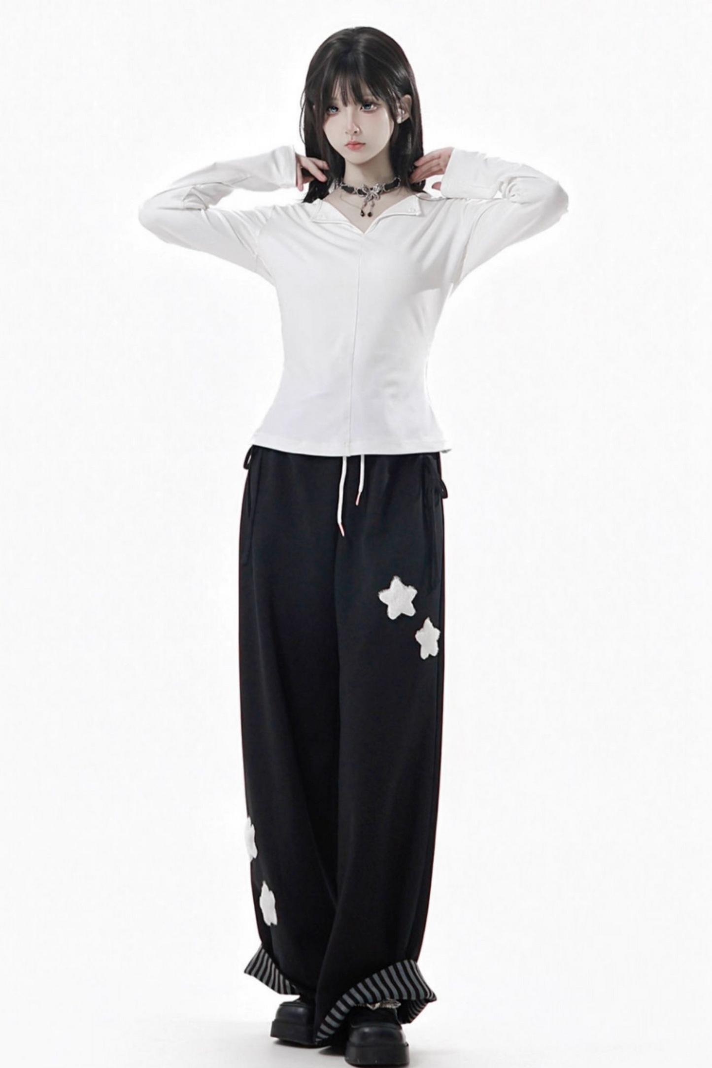 ステッチウエストベーシックトップス