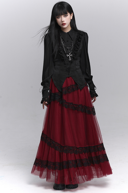 ゴーストガールゴシックダークトップス