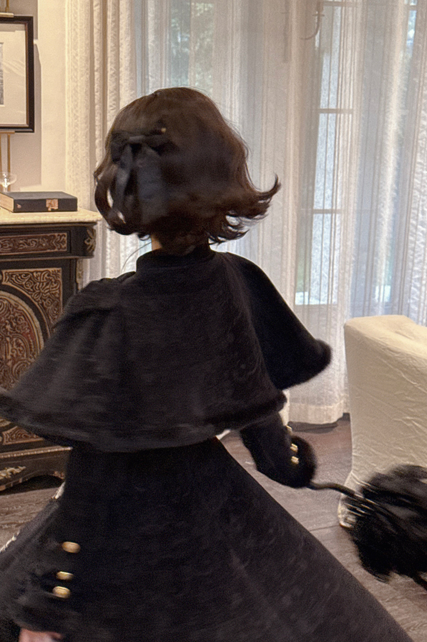 クラシックダークロングコート+ケープ