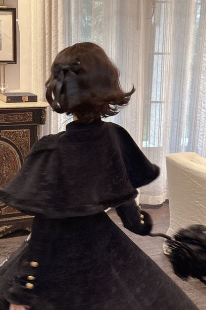 クラシックダークロングコート+ケープ