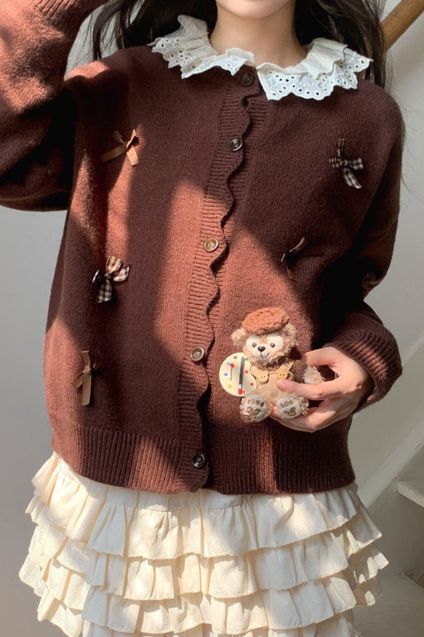 スウィートリボンニットカーディガン