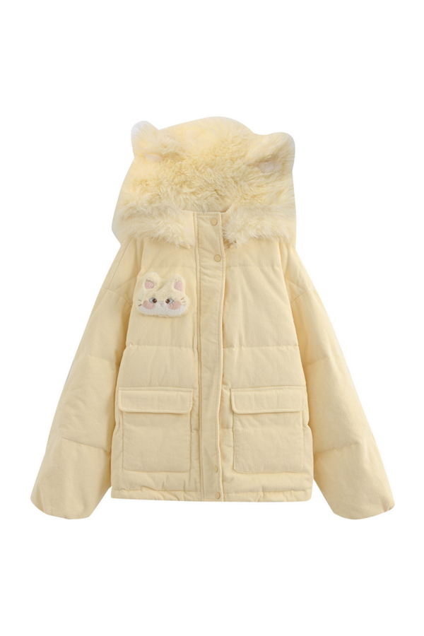 スイートイエローキャットフードジャケット