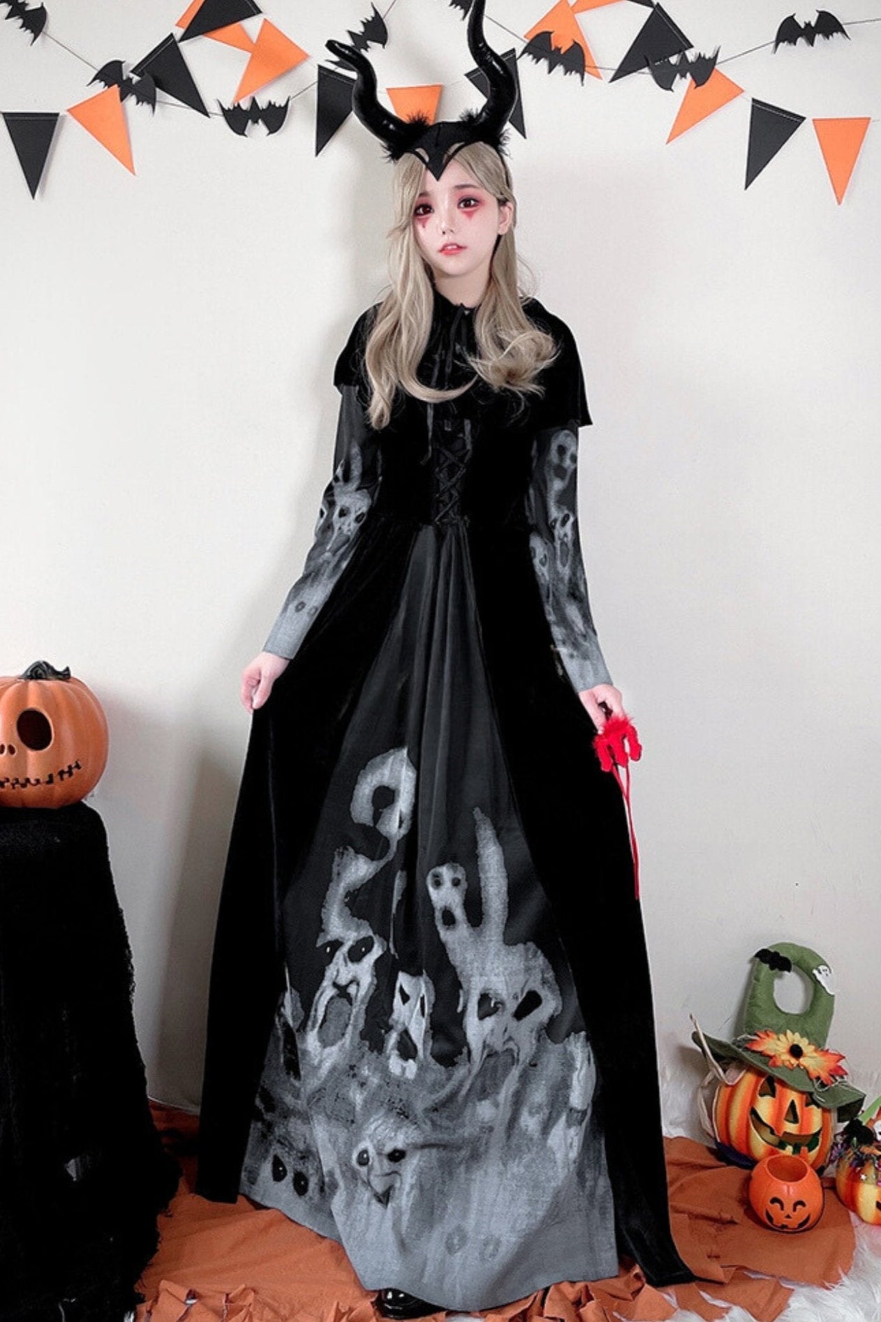 Adult Skeleton Witch Cosplay Dress