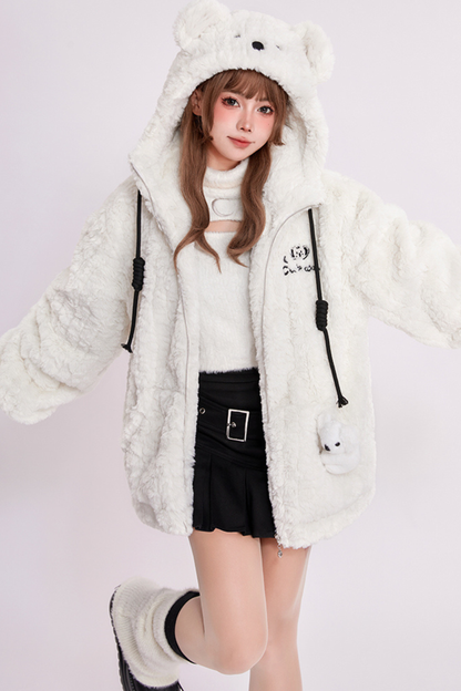 アニマルフード付きコート