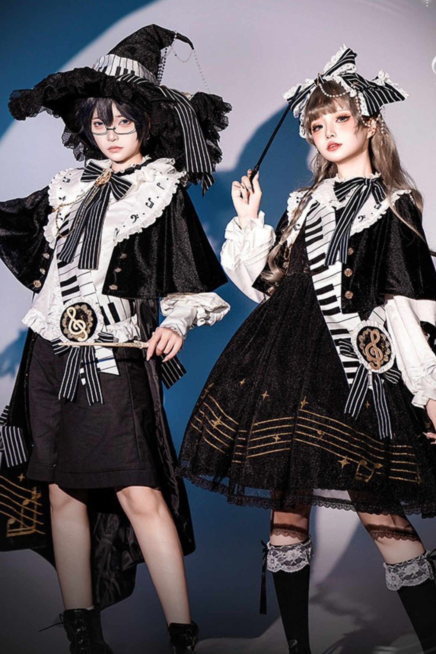 Night Music Lolita Dress + Princess Set + Magic Hat + Headband