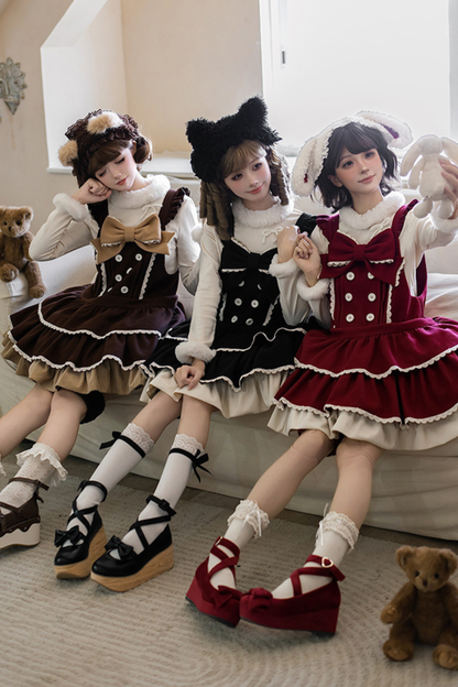 ドールロリータドレス+トップス+アニマルレッグループ+アニマルヘアバンド