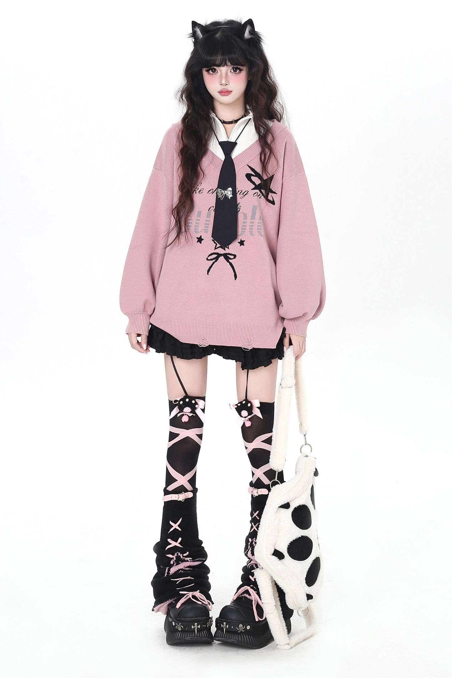 ハートビートカレッジルーズニット