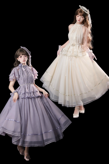 【4月5日予約締切】レトロエレガントインナー+トップス+スカート+アクセサリー