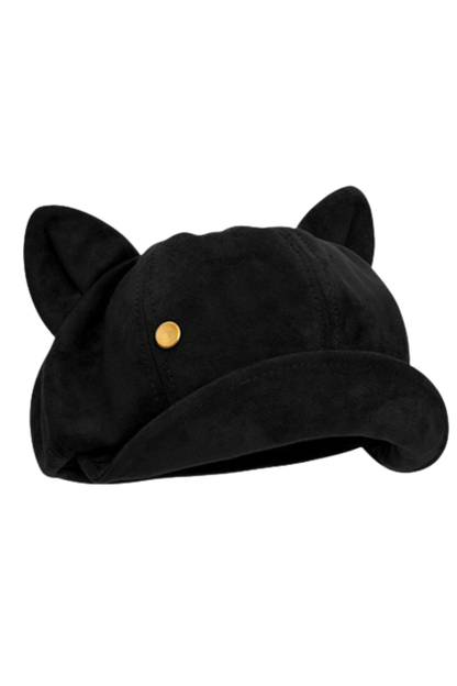 Retro Suede Cat Ear Beret