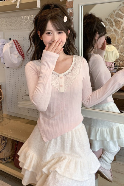 スイートスリムアシメトップス