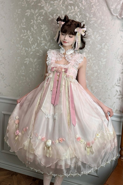 Fairy Floral China Tulle Ribbon Dress