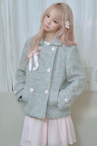 Sweet Double-Breasted Short Coat