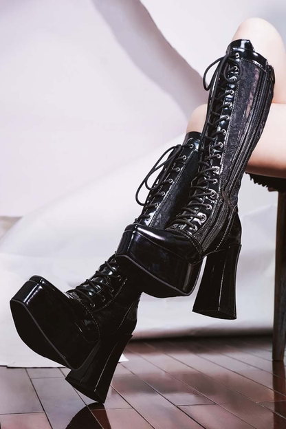 デーモンハンターナイトレースアップブーツ