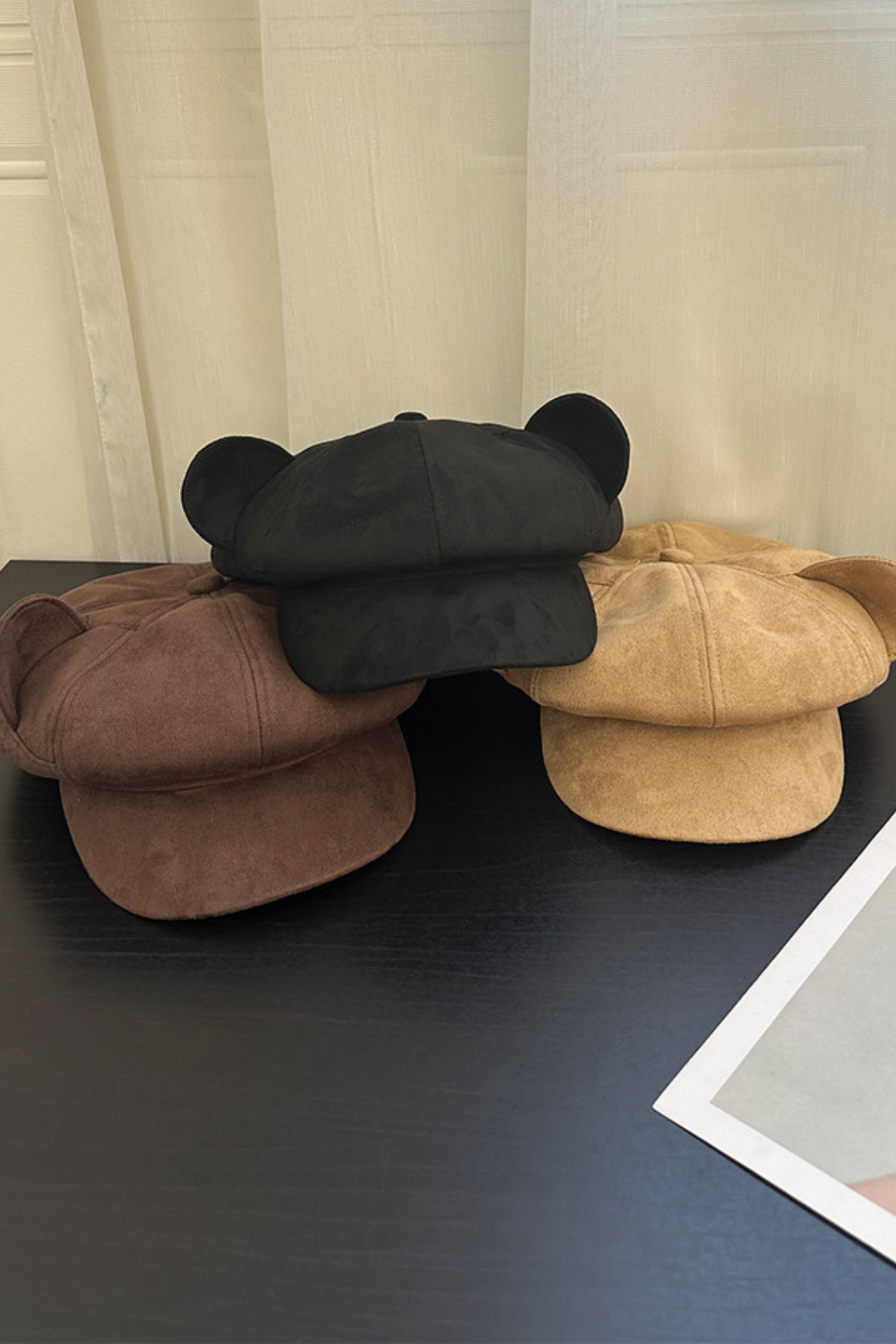 Bear Ear Suede Beret