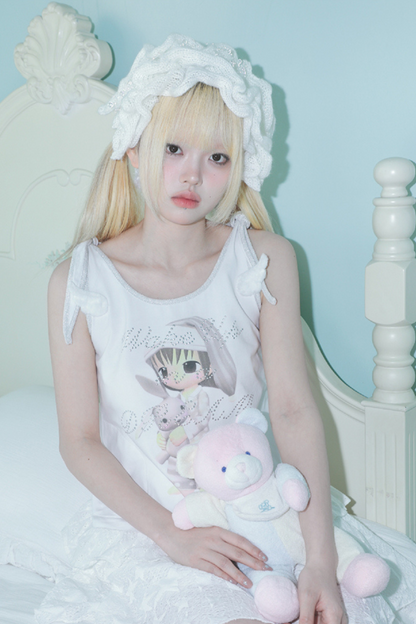 ウィング レーススリムノースリーブワンピース