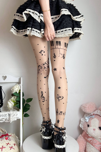 Fantasy Musical Note Stockings