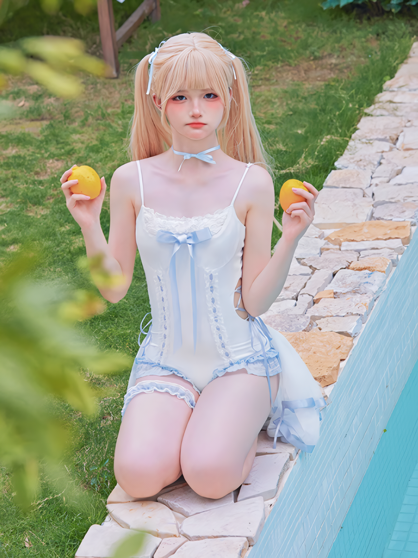 [May 10 reservation deadline] Lace-up Big Ribbon Fairy Swimwear