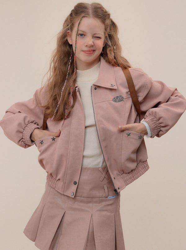 レトロスタイルレザーアメリカンストリートジャケット