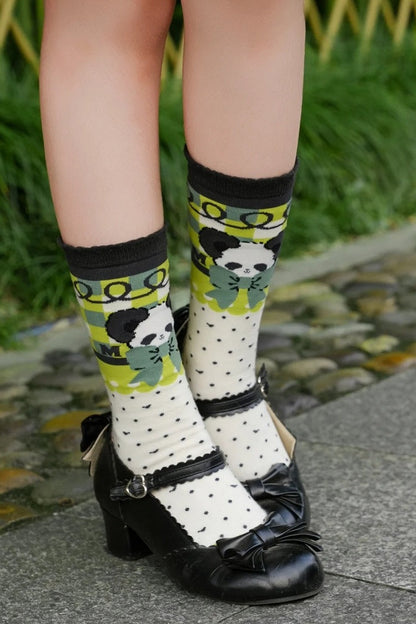 [Reservierungsschluss am 1025] Pink/Grüne Chinoiserie-Lolita-Sweet-Panda-Serie Accessoires (Teetassen-inspirierter Minihut, Pandaohren-Haube, Pandaohren-KC, Pandaohren-Barett, Haarclip, Halskette, Handtasche, Quastenbrosche, Socken)