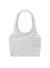 Niche Design Retro Tie-Dye Two Piece Halter Neck Knit Cami & Sweater