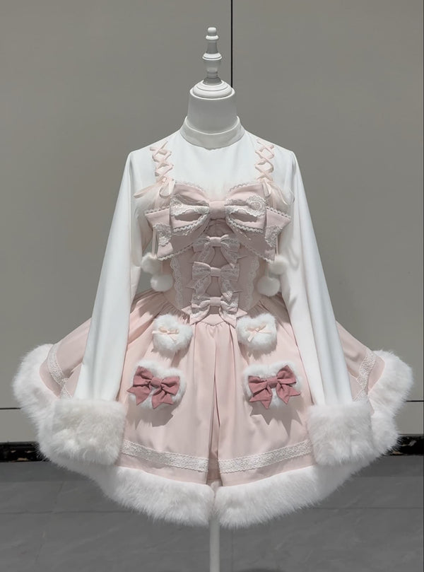 【12月19日予約締切】Sweet Dream Rabbitうさ耳フーディーファーケープ＋OPドレス＋サスペンダードレス＋インナートップス