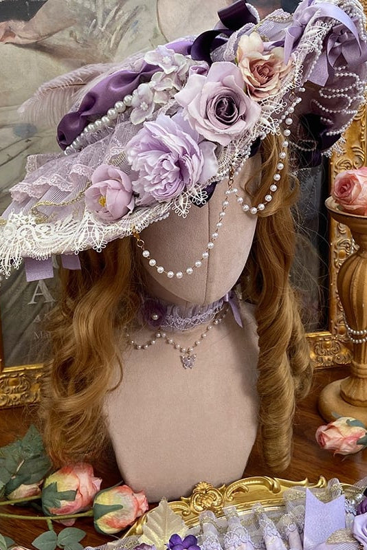 【5月23日予約締切】ムーンクラウンパープルローズファンタジーシリーズハット